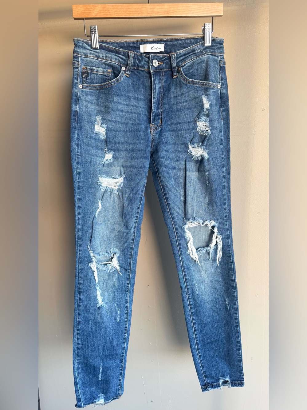 KanCan Blue Distressed Skinny Jeans